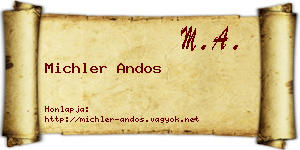 Michler Andos névjegykártya